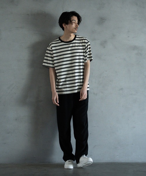 RATTLE TRAP（ラトルトラップ）の「ジャガードボーダーTシャツ（Tシャツ/カットソー・メンズ・ホワイト系/グリーン系・M/L）」の6枚目の写真