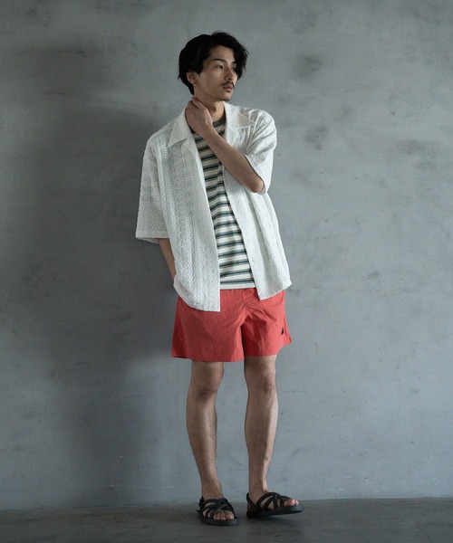 RATTLE TRAP（ラトルトラップ）の「ジャガードボーダーTシャツ（Tシャツ/カットソー・メンズ・ホワイト系/グリーン系・M/L）」の8枚目の写真