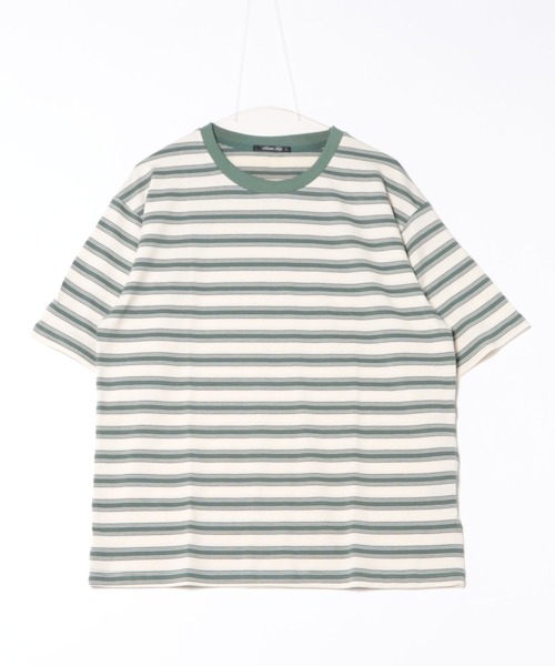 RATTLE TRAP（ラトルトラップ）の「ジャガードボーダーTシャツ（Tシャツ/カットソー・メンズ・ホワイト系/グリーン系・M/L）」の14枚目の写真