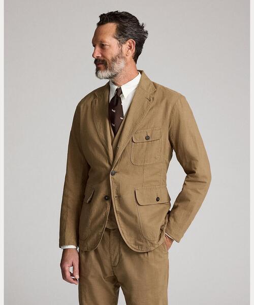 RRL(ダブル アール エル)の「アンコンストラクテッド コットンリネン スポーツ コート(テーラードジャケット・メンズ・ブラウン・XL/L/M/S/XS/XXL)」の3枚目の写真
