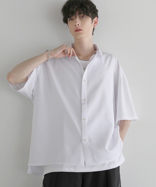 最終お値下げ☆　RRL　半袖シャツ　白　XL 防シワ】リラクシング半袖レギュラーシャツ（シャツ/ブラウス）｜LILL