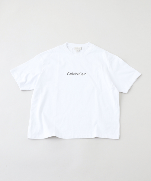 Calvin Klein(カルバン・クライン)の「Calvin Klein / カルバン クライン SS RLXD STANDARD LOGO CREWN 40HM228(Tシャツ/カットソー・メンズ・ブラック/ホワイト・LARGE/MEDIUM/SMALL)」の2枚目の写真