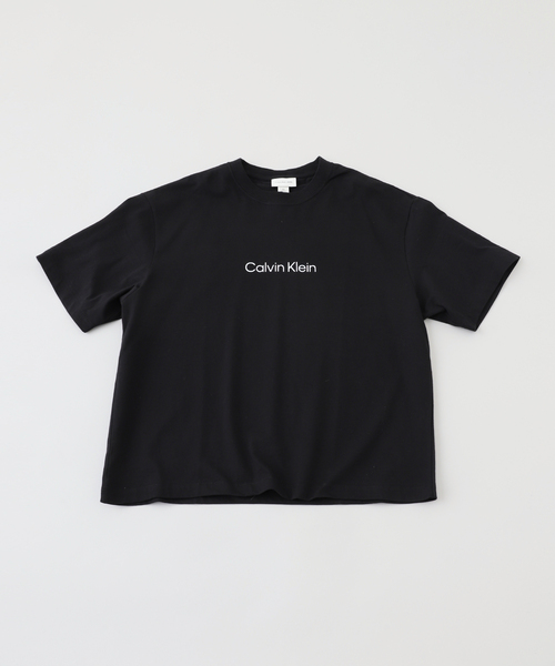 Calvin Klein(カルバン・クライン)の「Calvin Klein / カルバン クライン SS RLXD STANDARD LOGO CREWN 40HM228(Tシャツ/カットソー・メンズ・ブラック/ホワイト・LARGE/MEDIUM/SMALL)」の1枚目の写真