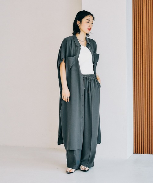 LEPSIM（レプシィム）の「マルチメリットカルゼワンピースSS　290270（ワンピース・レディース・ベージュ/オレンジ/チャコールグレー/ネイビー・FREE）」の5枚目の写真