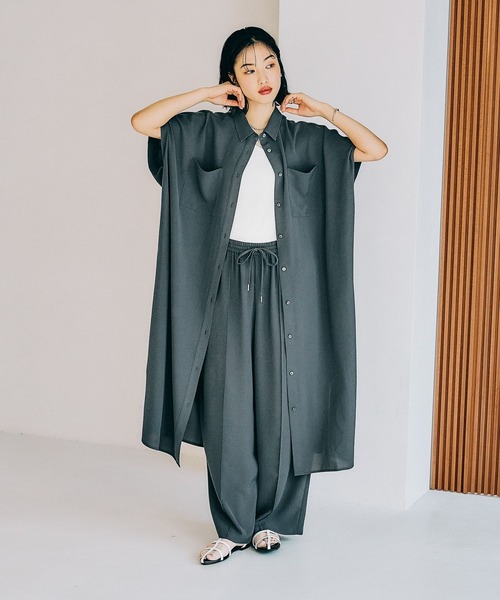 LEPSIM（レプシィム）の「マルチメリットカルゼワンピースSS　290270（ワンピース・レディース・ベージュ/オレンジ/チャコールグレー/ネイビー・FREE）」の7枚目の写真