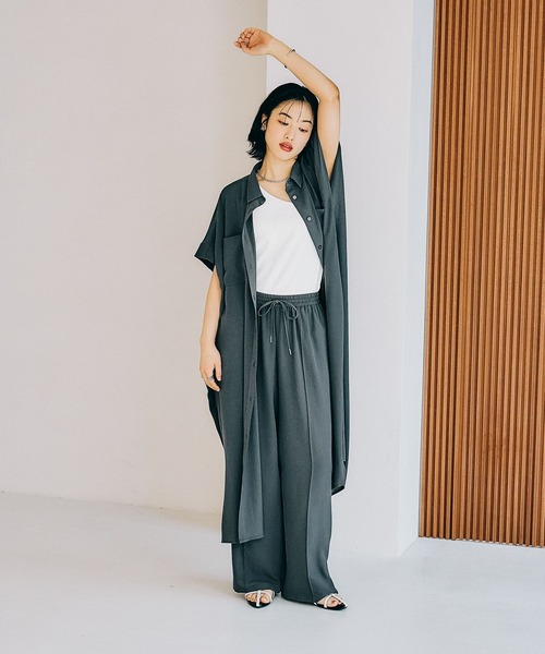 LEPSIM（レプシィム）の「マルチメリットカルゼワンピースSS　290270（ワンピース・レディース・ベージュ/オレンジ/チャコールグレー/ネイビー・FREE）」の9枚目の写真