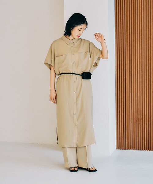 LEPSIM（レプシィム）の「マルチメリットカルゼワンピースSS　290270（ワンピース・レディース・ベージュ/オレンジ/チャコールグレー/ネイビー・FREE）」の11枚目の写真