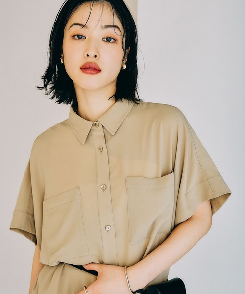 LEPSIM（レプシィム）の「マルチメリットカルゼワンピースSS　290270（ワンピース・レディース・ベージュ/オレンジ/チャコールグレー/ネイビー・FREE）」の13枚目の写真