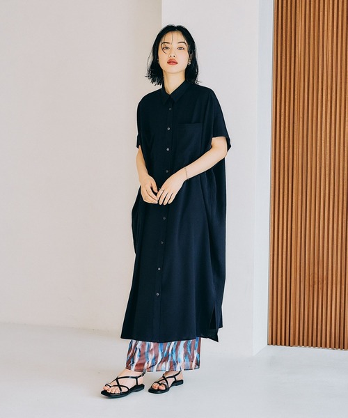 LEPSIM（レプシィム）の「マルチメリットカルゼワンピースSS　290270（ワンピース・レディース・ベージュ/オレンジ/チャコールグレー/ネイビー・FREE）」の15枚目の写真