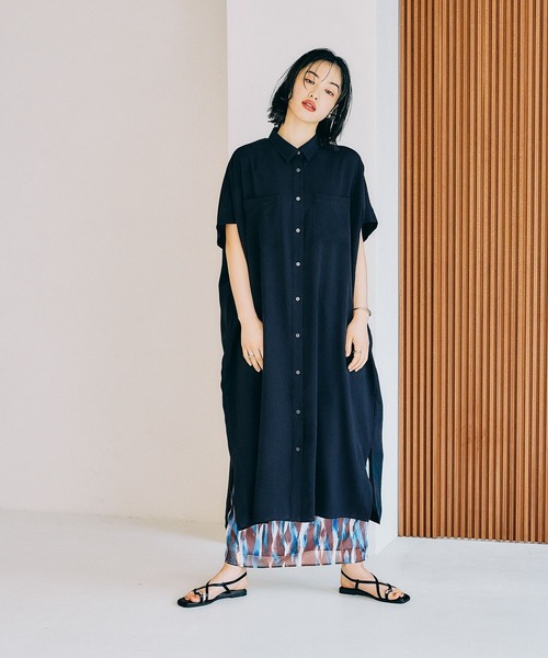 LEPSIM（レプシィム）の「マルチメリットカルゼワンピースSS　290270（ワンピース・レディース・ベージュ/オレンジ/チャコールグレー/ネイビー・FREE）」の16枚目の写真