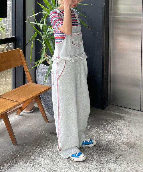 HELLO.SANFRANCISCO(ハローサンフランシスコ)の「【HELLO.SANFRANCISCO/ハローサンフランシスコ】マルチボーダーメロートップス(Tシャツ/カットソー・レディース・ブラウン/レッド/グリーン・ONE SIZE)」の22枚目の写真