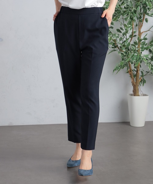 GALLORIA(ギャローリア)の「【キレメクパンツ】2wayストレッチ さらっと快適 麻調テーパードパンツ(その他パンツ・レディース・ライトベージュ/スモークピンク/ブラック/ネイビー・LL/S/M/L)」の1枚目の写真