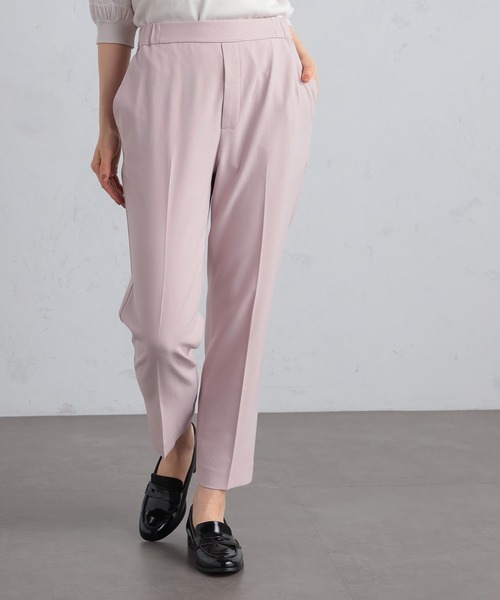 GALLORIA(ギャローリア)の「【キレメクパンツ】2wayストレッチ さらっと快適 麻調テーパードパンツ(その他パンツ・レディース・ライトベージュ/スモークピンク/ブラック/ネイビー・LL/S/M/L)」の4枚目の写真
