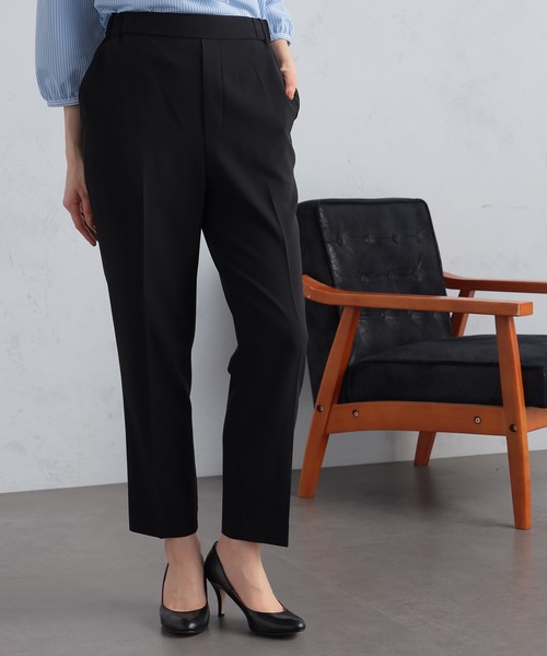 GALLORIA(ギャローリア)の「【キレメクパンツ】2wayストレッチ さらっと快適 麻調テーパードパンツ(その他パンツ・レディース・ライトベージュ/スモークピンク/ブラック/ネイビー・LL/S/M/L)」の5枚目の写真