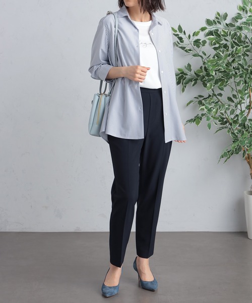 GALLORIA(ギャローリア)の「【キレメクパンツ】2wayストレッチ さらっと快適 麻調テーパードパンツ(その他パンツ・レディース・ライトベージュ/スモークピンク/ブラック/ネイビー・LL/S/M/L)」の16枚目の写真