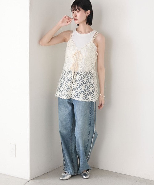 forksy.（フォルクシー）の「【forksy.】コードフラワーキャミソール