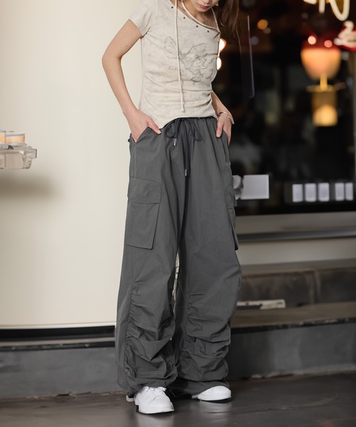 セール】Volume-hem cargo pants / 裾クシュクシュボリューム