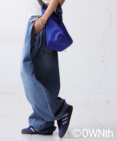 antiqua（アンティカ）の「裾ドロストデザインデニムバルーンパンツ（デニムパンツ・レディース・ブルー系その他・ONESIZE）」の8枚目の写真