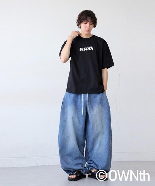 antiqua（アンティカ）の「裾ドロストデザインデニムバルーンパンツ（デニムパンツ・レディース・ブルー系その他・ONESIZE）」の10枚目の写真