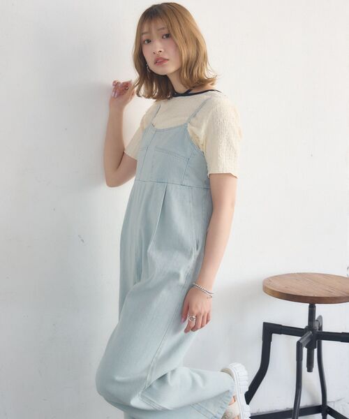 RETRO GIRL(レトロガール)の「アソートワイドサロペット(その他パンツ・レディース・ケミカルウォッシュ/ブルー系その他5/ブラック・FREE)」の20枚目の写真