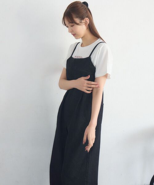 RETRO GIRL(レトロガール)の「アソートワイドサロペット(その他パンツ・レディース・ケミカルウォッシュ/ブルー系その他5/ブラック・FREE)」の11枚目の写真