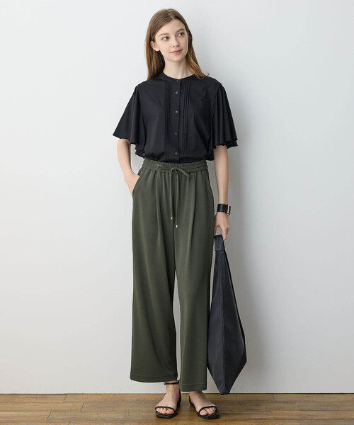 LE SOUK HOLIDAY(ルスークホリデー)の「2025年春夏【接触冷感】EASY ELEGANCEフリルブラウス(Tシャツ/カットソー・レディース・オフホワイト/ブラック/ブラウン・L/M)」の20枚目の写真