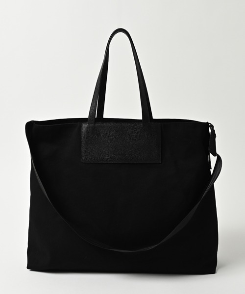 ADAM PATEK(アダムパテック)の「【Km】【it】【ADAMPATEK】new shrink leather combi big tote bag/レザーコンビ2wayトートバッグ(AP2519034)(トートバッグ・レディース・ブラック系2/ブラック系1・FREE)」の4枚目の写真