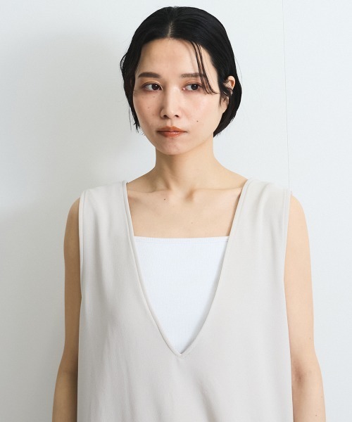 VICKY(ビッキー)の「前後2WAYリボンジャンパースカート≪手洗い可能≫(ジャンパースカート・レディース・ブラック/オフホワイト・M)」の4枚目の写真