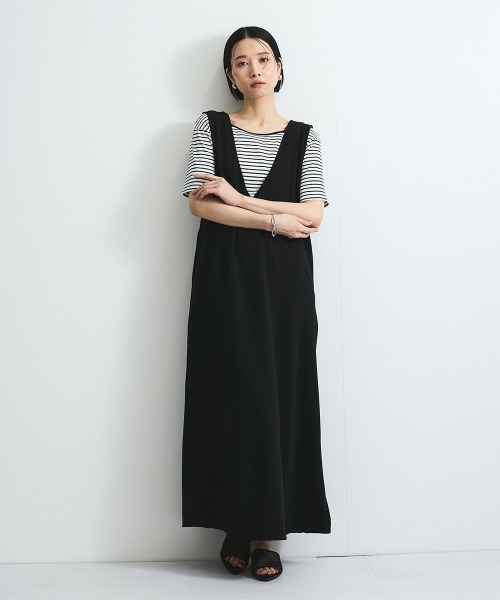 VICKY(ビッキー)の「前後2WAYリボンジャンパースカート≪手洗い可能≫(ジャンパースカート・レディース・ブラック/オフホワイト・M)」の20枚目の写真
