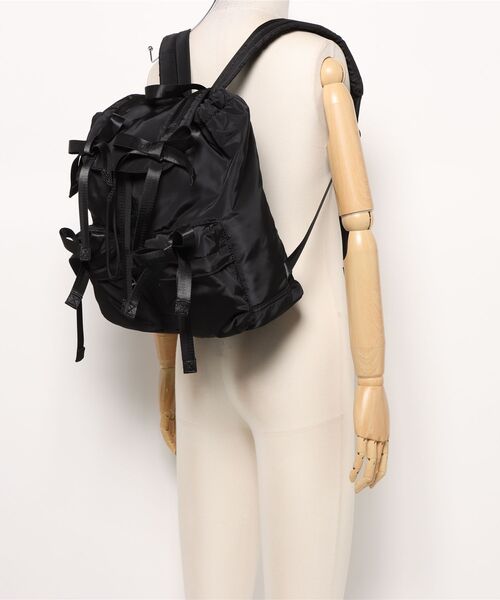 Casselini キャセリーニ　リボンバックパック　リュック　ブラック　新品 セール】Casselini(キャセリーニ)リボンバックパック（バック