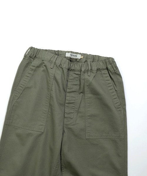 OMMOカーキ38 OMNIGOD mens / オムニゴッド ] ヘリンボーン イージーベイカーパンツ