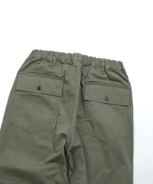 OMMOカーキ38 OMNIGOD mens / オムニゴッド ] ヘリンボーン イージーベイカーパンツ