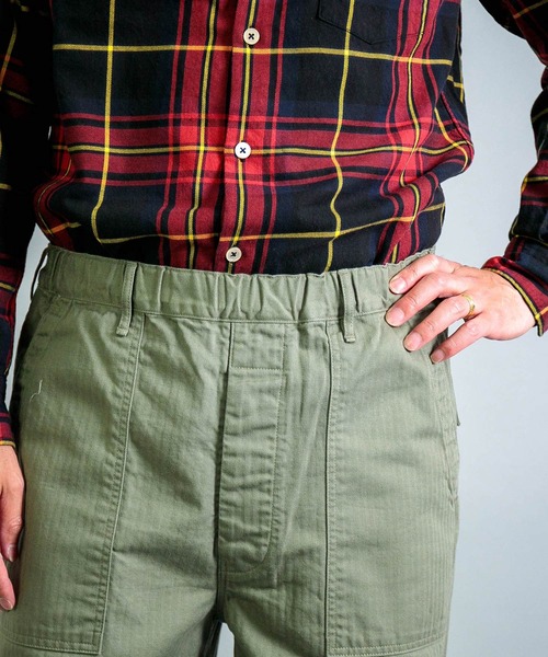 OMNIGOD mens / オムニゴッド ] ヘリンボーン イージーベイカーパンツ