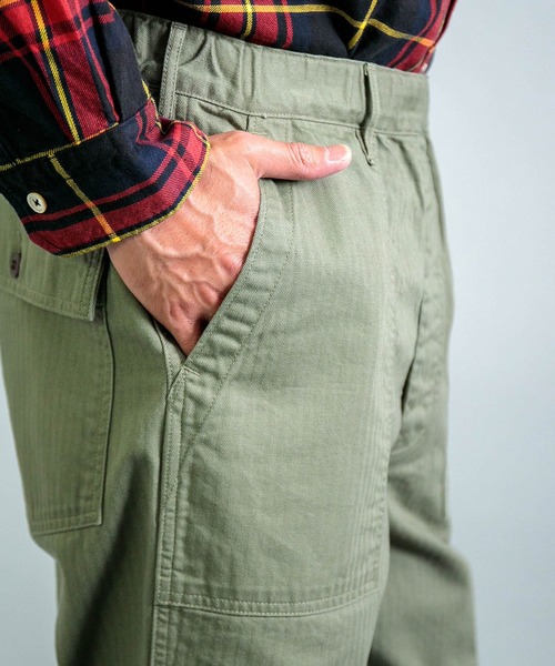 OMNIGOD mens / オムニゴッド ] ヘリンボーン イージーベイカーパンツ