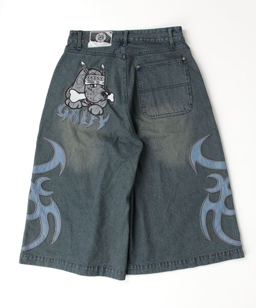 GALFY（ガルフィー）の「【GALFY/ガルフィー】部族長デカ短パン（デニムパンツ・メンズ・ブルー系その他/ライトインディゴブルー/ブラック・L/XL）」の20枚目の写真