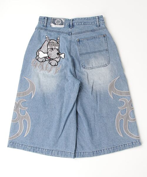 GALFY ガルフィ メンズハーフパンツ デニム GALFY ガルフィー ダブルニー ショートパンツ ガチガチ デニム