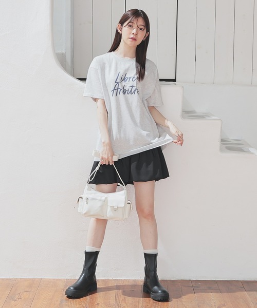 Honeys(ハニーズ)の「バルーンミニスカート(スカート・レディース・ブラック/アイボリー/杢グレー・SS/S/M/L)」の10枚目の写真