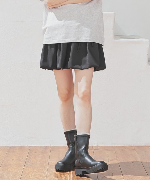 Honeys(ハニーズ)の「バルーンミニスカート(スカート・レディース・ブラック/アイボリー/杢グレー・SS/S/M/L)」の11枚目の写真