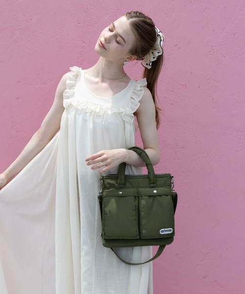 OUTDOOR PRODUCTS（アウトドアプロダクツ）の「【OUTDOOR PRODUCTS】別注 2WAY HELMET BAG ヘルメットバッグ（ショルダーバッグ・レディース・ブラック/カーキ/グレー・FREE）」の9枚目の写真