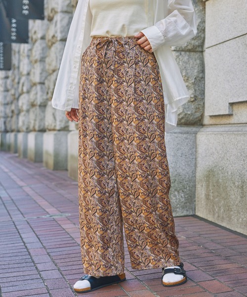 MONO-MART LADY'S（モノマートレディース）の「ペイズリーイージーパンツ（その他パンツ・レディース・ブラック/グリーン/ベージュ・M/S）」の2枚目の写真