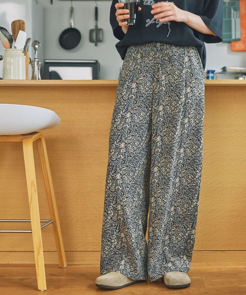 MONO-MART LADY'S（モノマートレディース）の「ペイズリーイージーパンツ（その他パンツ・レディース・ブラック/グリーン/ベージュ・M/S）」の7枚目の写真