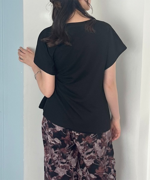 セール】ツイストドレープデザイン半袖Tシャツ（Tシャツ