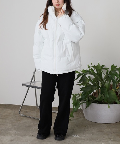 ROOPTOKYO（ループトウキョウ）の「中綿スタンドネック ジップアップボアジャケット（ダウンジャケット/コート・メンズ・ホワイト/ブラック・L/M）」の9枚目の写真