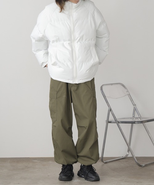 ROOPTOKYO（ループトウキョウ）の「中綿スタンドネック ジップアップボアジャケット（ダウンジャケット/コート・メンズ・ホワイト/ブラック・L/M）」の13枚目の写真