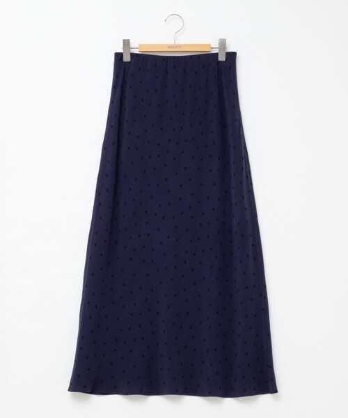 NOLLEY’S（ノーリーズ）の「ウォッシャブルドットプリントナロースカート（スカート・レディース・ブルー系その他7/ブラウン系その他・38/36）」の11枚目の写真