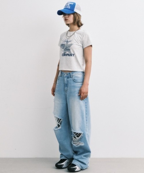 Midnight Move（ミッドナイトムーブ）の「A'GEM/9 × .kom 『MIDNIGHT MOVE/ミッドナイトムーブ』 STAR T-SHIRT/スター半袖Tシャツ（Tシャツ/カットソー・レディース・ブラック/オフホワイト・FREE）」の10枚目の写真