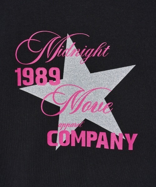 tシャツ A'GEM/9 × .kom 「MIDNIGHT MOVE/ミッドナイトムーブ」 STAR T-SHIRT/スター半袖Tシャツ レディース A'GEM/9 × .kom 『MIDNIGHT MOVE/ミッドナイトムーブ』 STAR T