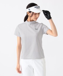 BEAMS GOLF（ビームスゴルフ）の「PURPLE LABEL / チェックジャカード リボン モックネック（スウェット）」