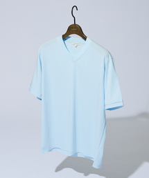 DESIGNWORKS（デザインワークス）の「【ハイツイスト】天竺 カットオフ VネックTシャツ / 接触冷感 / 吸水速乾（Tシャツ/カットソー）」