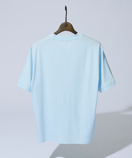 DESIGNWORKS(デザインワークス)の「【ハイツイスト】天竺 カットオフ VネックTシャツ / 接触冷感 / 吸水速乾(Tシャツ/カットソー・メンズ・サックスブルー/ピンク/モカ・46/48/50)」の6枚目の写真